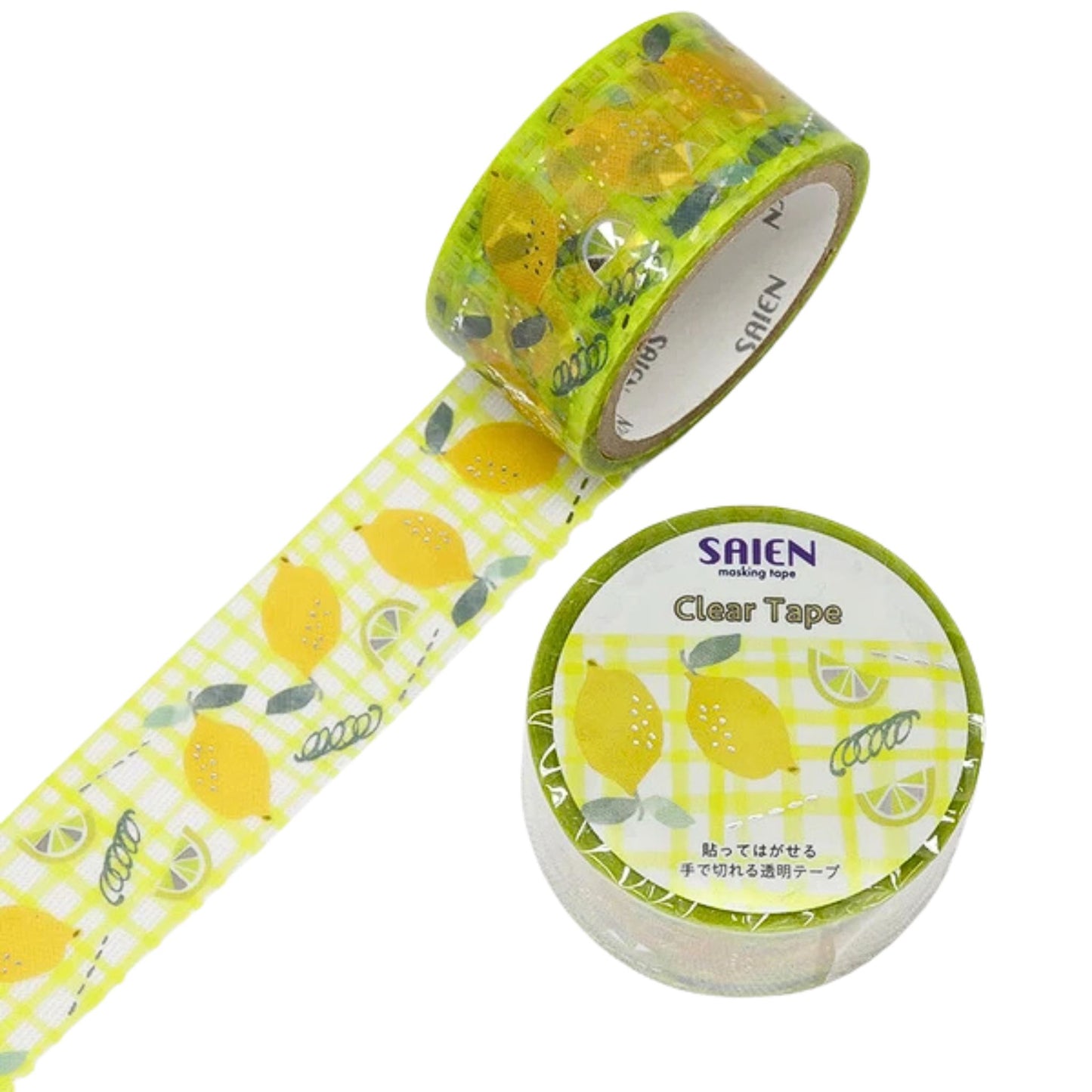 SAIEN - PET - Clear Tape - Silver Foil- Lemon