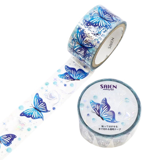 SAIEN - PET - Twinkle Clear Tape - Blue Butterfly