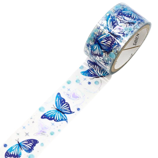 SAIEN - PET - Twinkle Clear Tape - Blue Butterfly