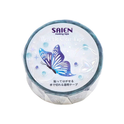 SAIEN - PET - Twinkle Clear Tape - Blue Butterfly