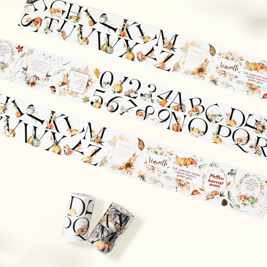 WT - Harvest Script Wide Washi/PET Tape