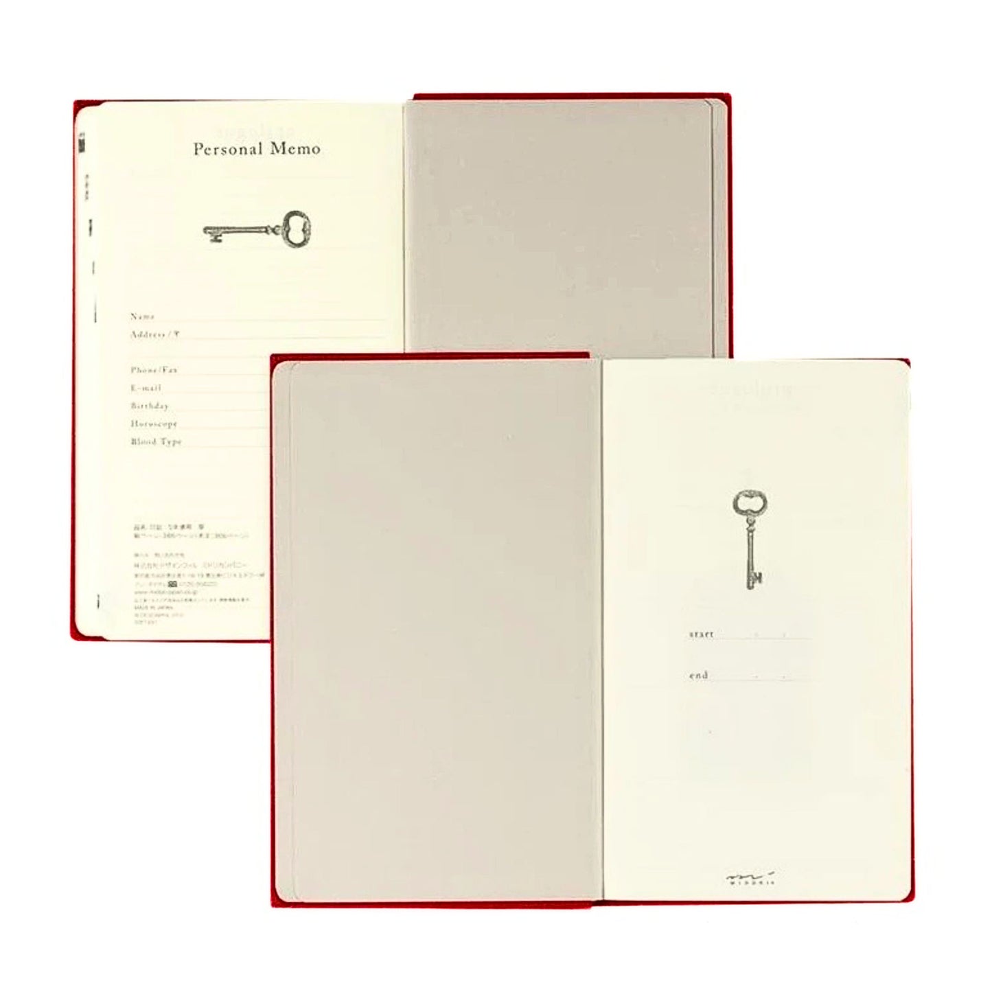 MIDORI - 5 Year Gate Diary - Red