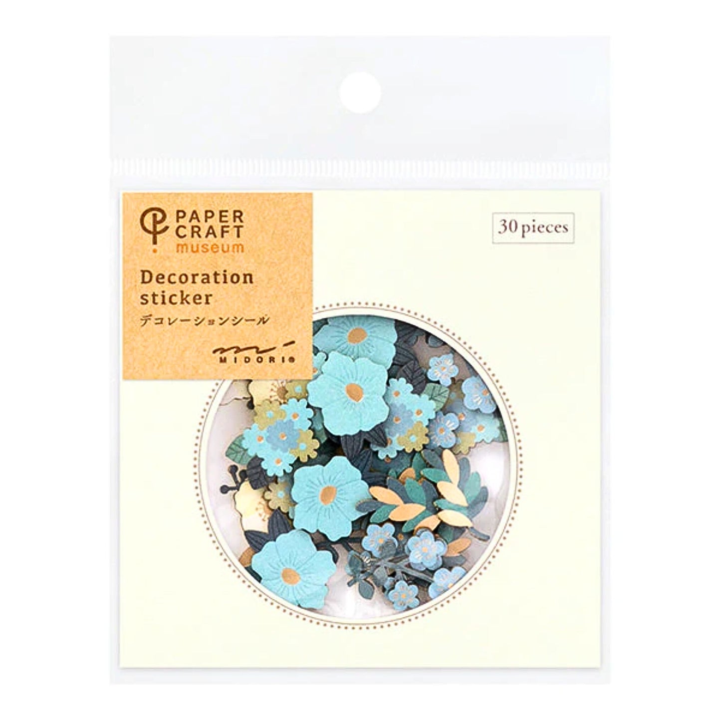 MIDORI - Paper Craft Museum 3D Motif Stickers: Blue Flower