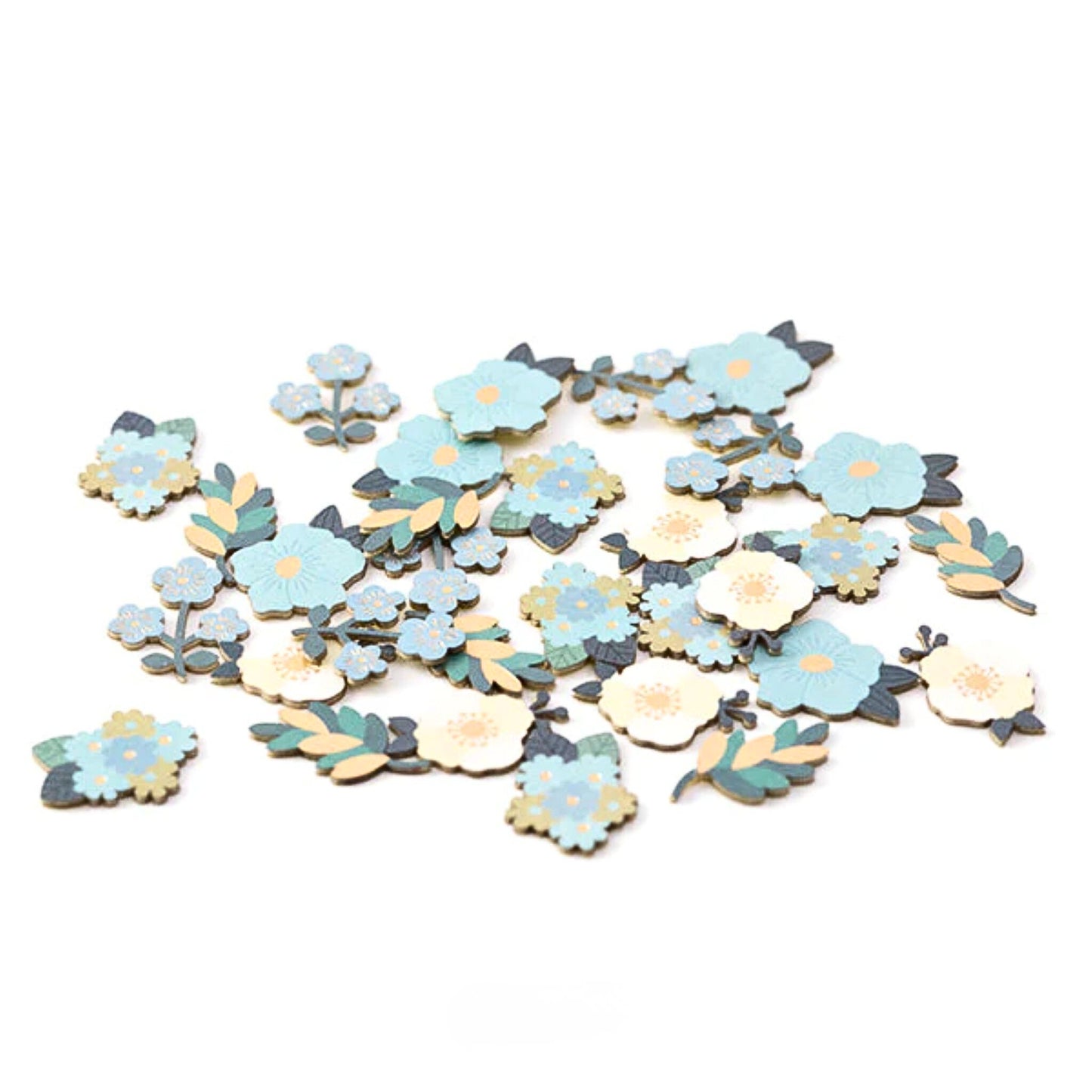 MIDORI - Paper Craft Museum 3D Motif Stickers: Blue Flower