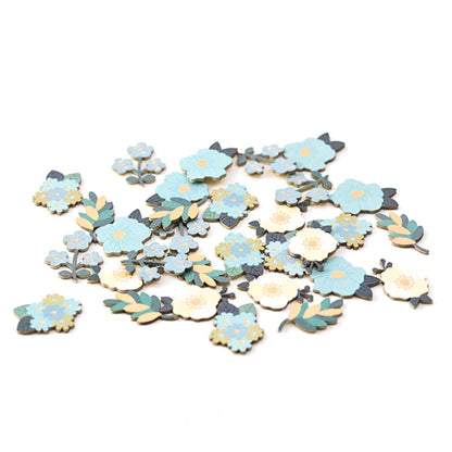 MIDORI - Paper Craft Museum 3D Motif Stickers: Blue Flower