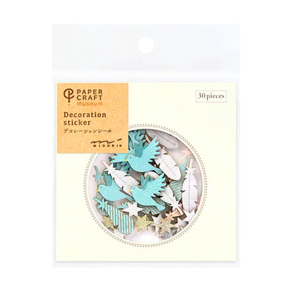 MIDORI - Paper Craft Museum 3D Motif Stickers: Feather