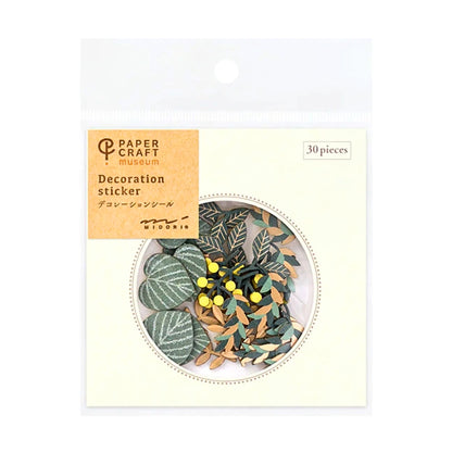 MIDORI - Paper Craft Museum 3D Motif Stickers: Leaf