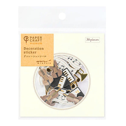 MIDORI - Paper Craft Museum 3D Motif Stickers: Music