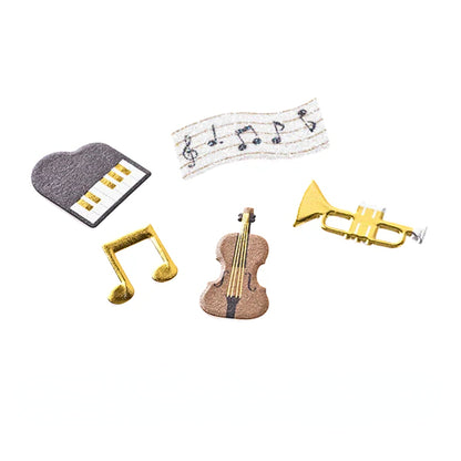 MIDORI - Paper Craft Museum 3D Motif Stickers: Music