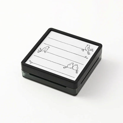 MIDORI - Self-Inking, Paintable Stamp: Birds