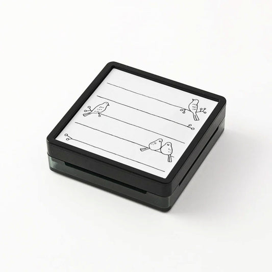 MIDORI - Self-Inking, Paintable Stamp: Birds