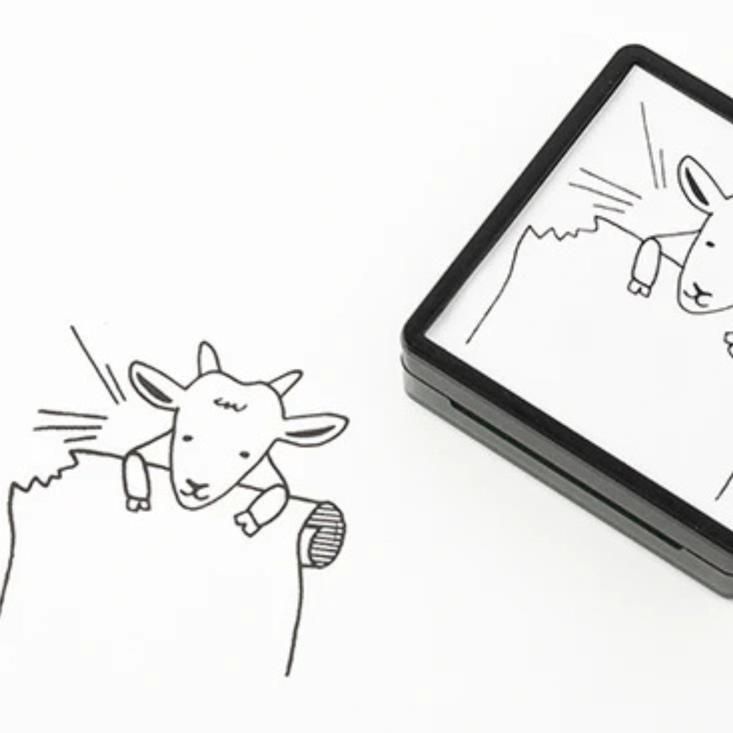 MIDORI - Self-Inking, Paintable Stamp: Goat