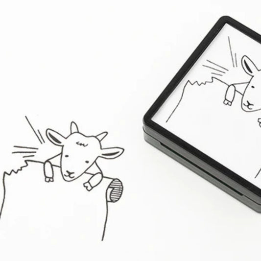 MIDORI - Self-Inking, Paintable Stamp: Goat