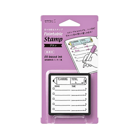 MIDORI - Self-Inking, Paintable Stamp: Planning