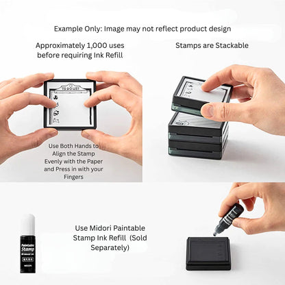 MIDORI - Self-Inking, Paintable Stamp: Goat