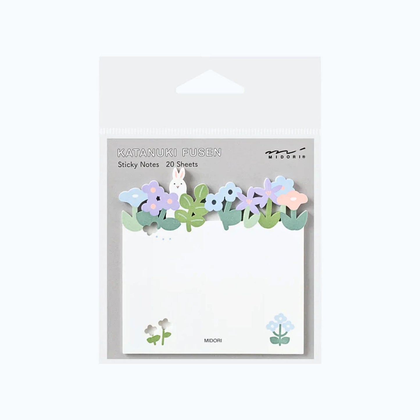 MIDORI - Katanuki Fusen Die-Cut Sticky Notes: Flower Garden