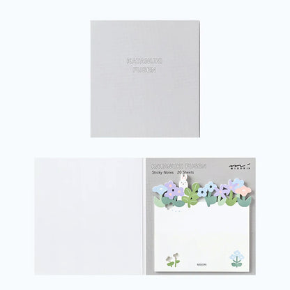 MIDORI - Katanuki Fusen Die-Cut Sticky Notes: Flower Garden