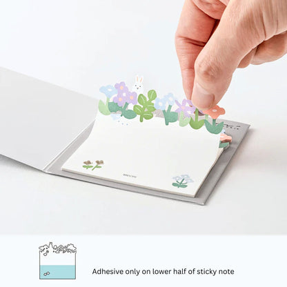 MIDORI - Katanuki Fusen Die-Cut Sticky Notes: Flower Garden