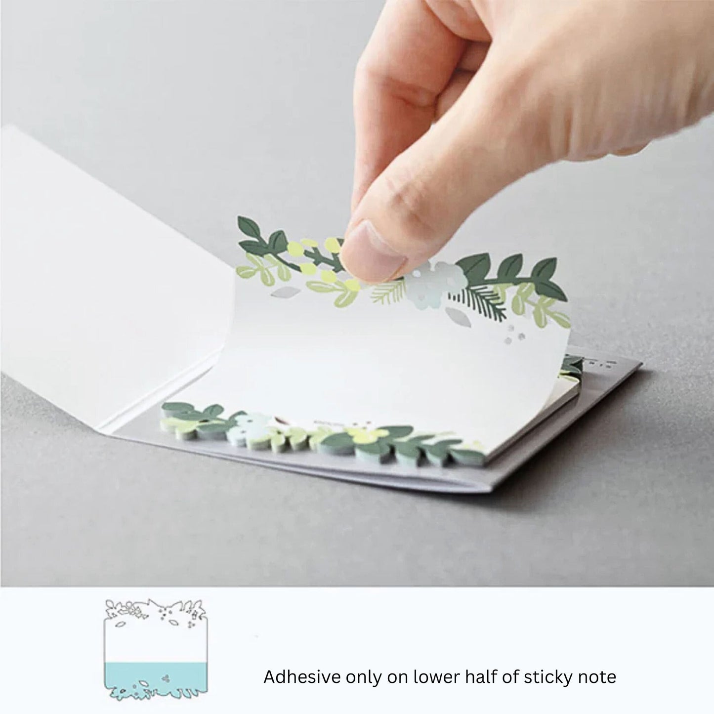 MIDORI - Katanuki Fusen Die-Cut Sticky Notes: Leaves