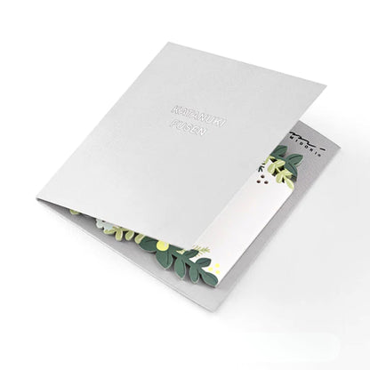 MIDORI - Katanuki Fusen Die-Cut Sticky Notes: Leaves