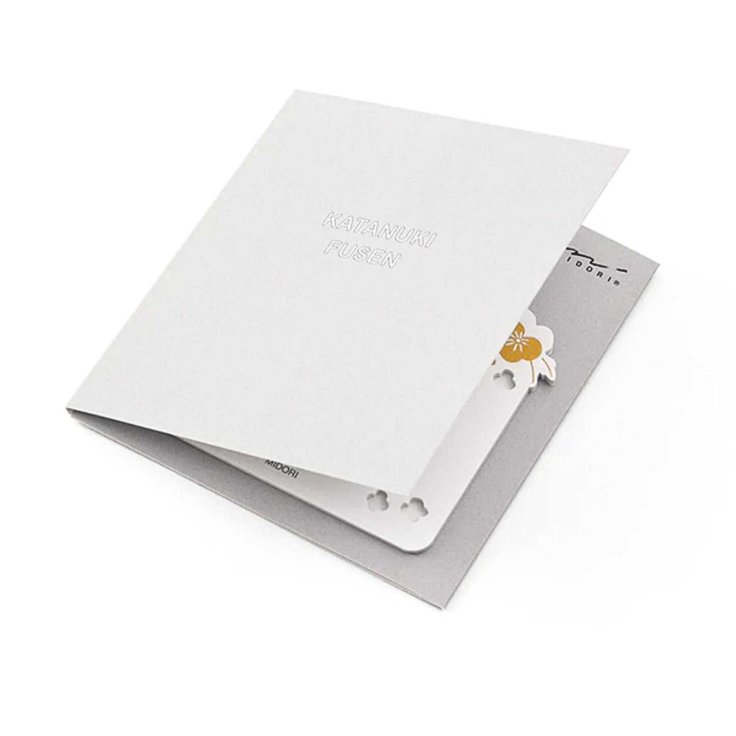 MIDORI - Katanuki Fusen Die-Cut Sticky Notes: Gold Foil Flowers