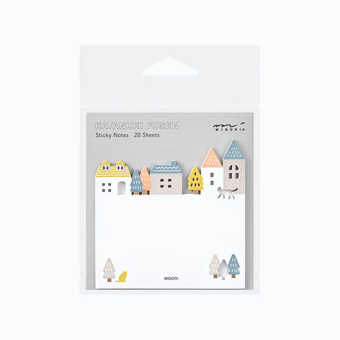 MIDORI - Katanuki Fusen Die-Cut Sticky Notes: Town