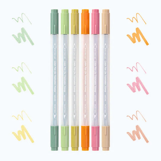 MIDORI - Colour Duel Tip Pens for Paintable Stamps
