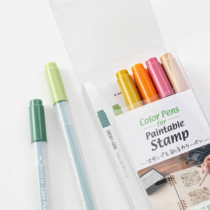 MIDORI - Colour Duel Tip Pens for Paintable Stamps