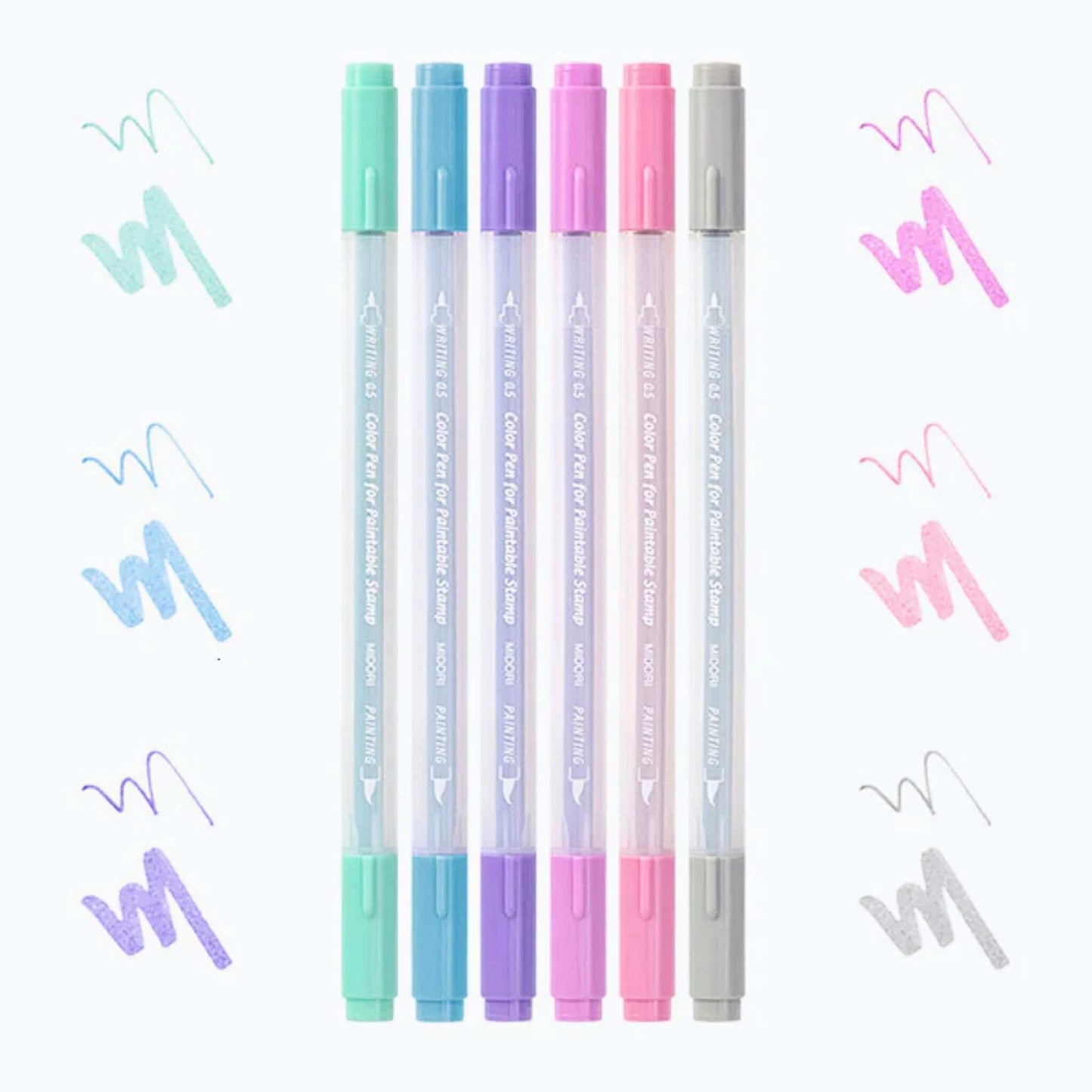 MIDORI - Colour Duel Tip Pens for Paintable Stamps