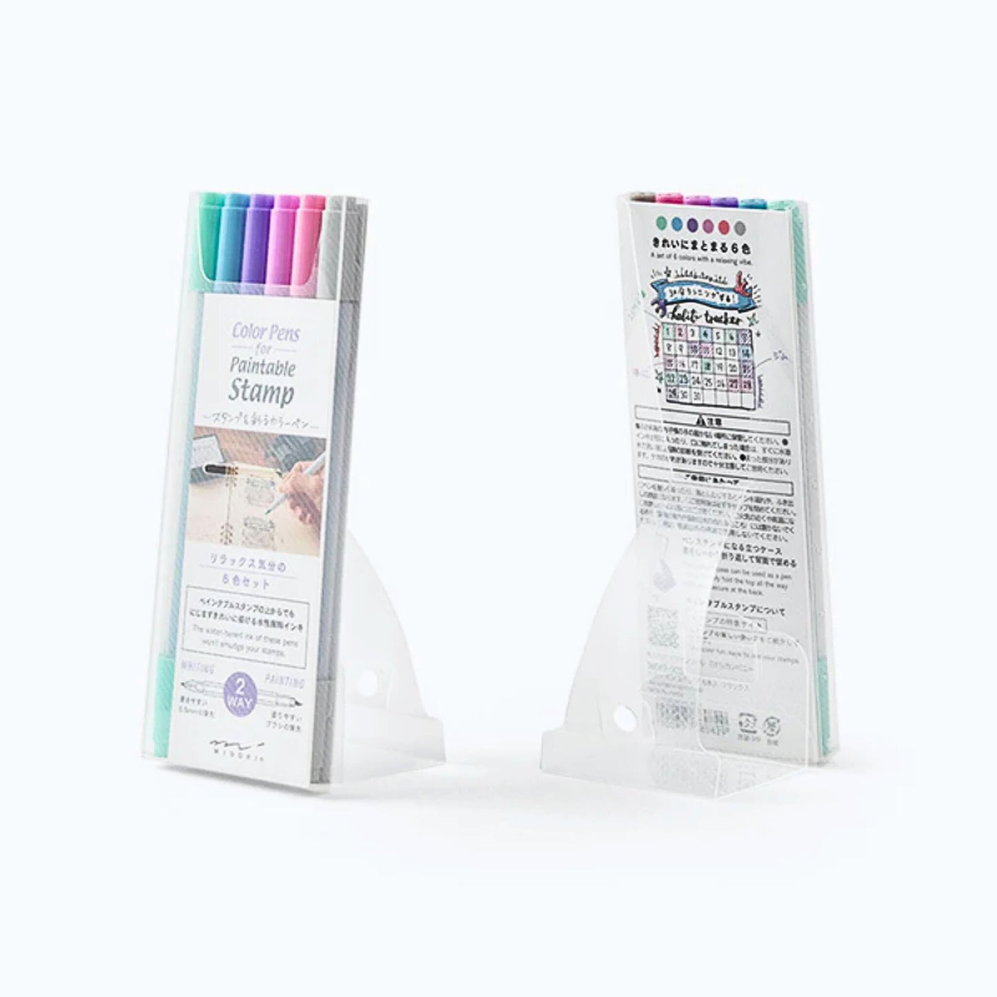 MIDORI - Colour Duel Tip Pens for Paintable Stamps
