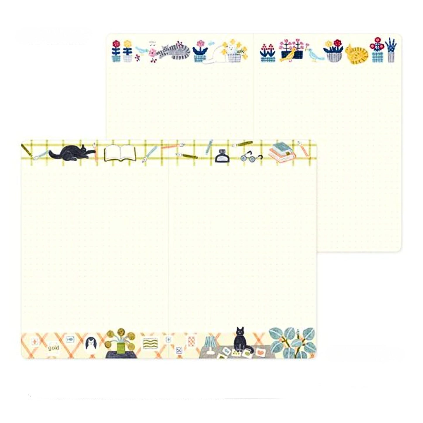 MIDORI - Yuru Log B6 Notebook: Cat