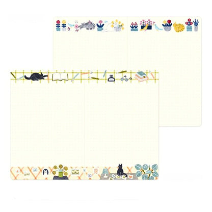 MIDORI - Yuru Log B6 Notebook: Cat