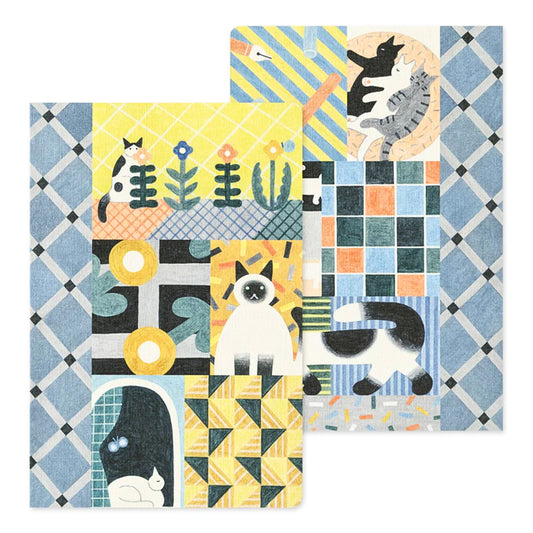 MIDORI - Yuru Log B6 Notebook: Cat