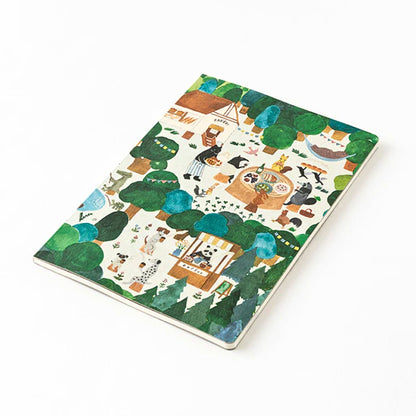 MIDORI - Yuru Log B6 Notebook: Forest Animals