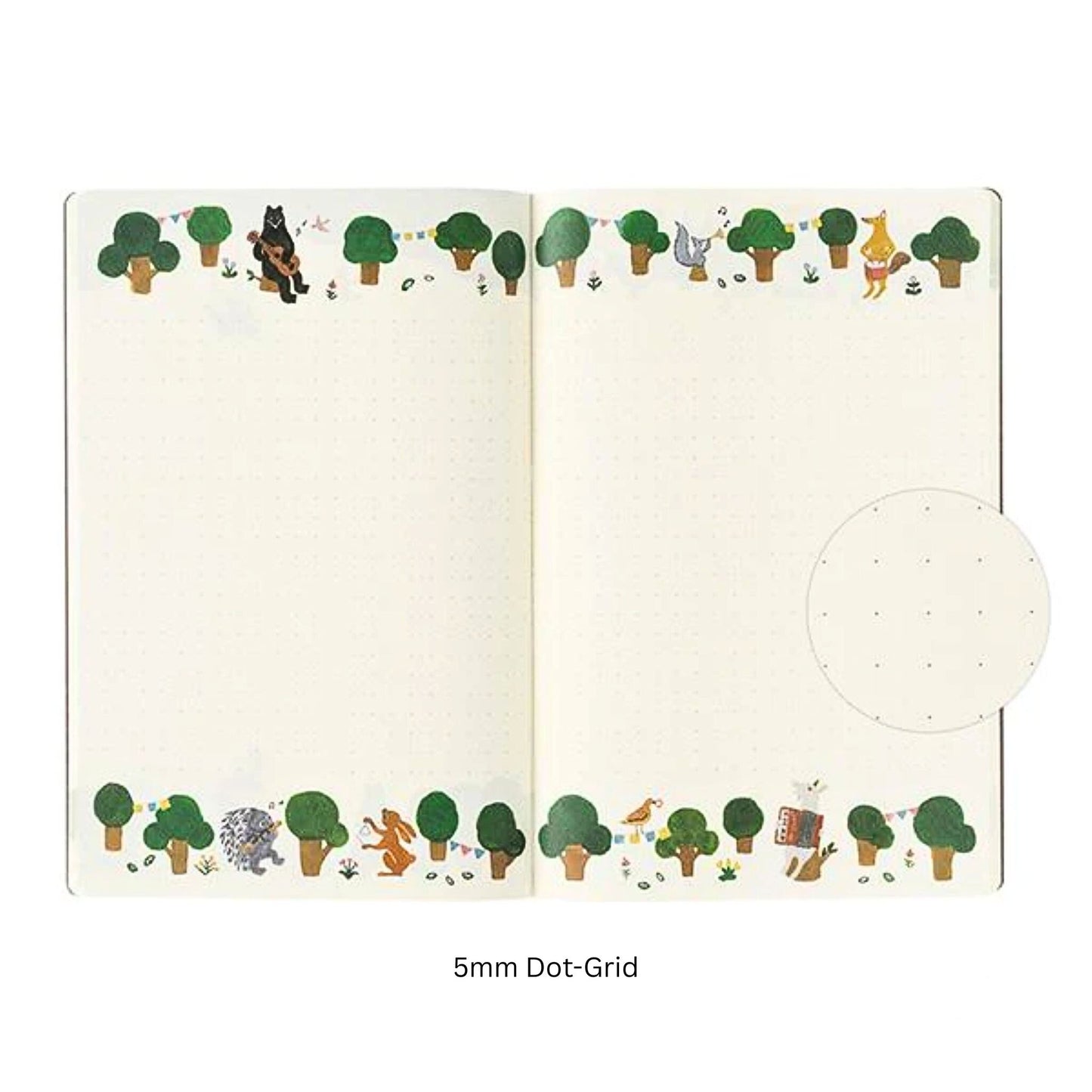 MIDORI - Yuru Log B6 Notebook: Forest Animals