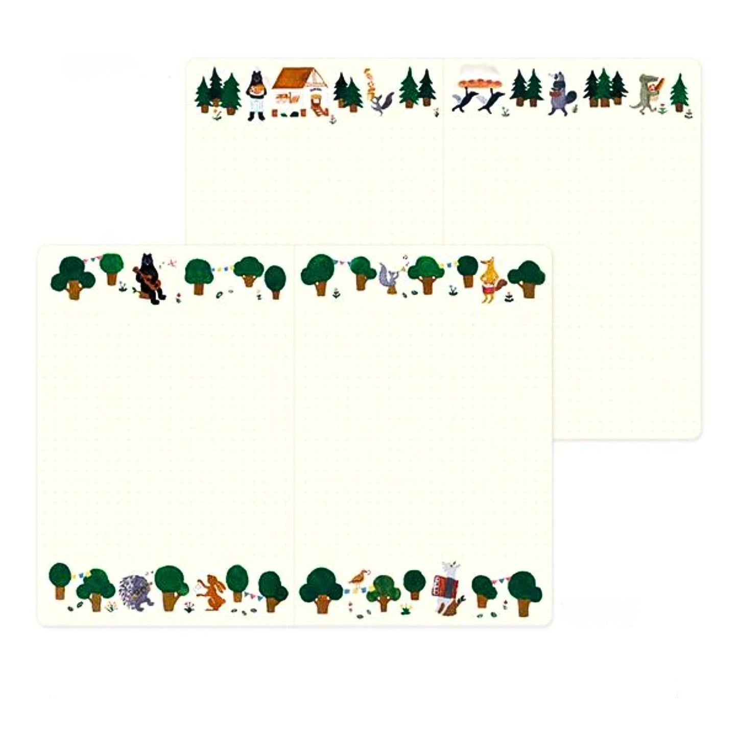 MIDORI - Yuru Log B6 Notebook: Forest Animals