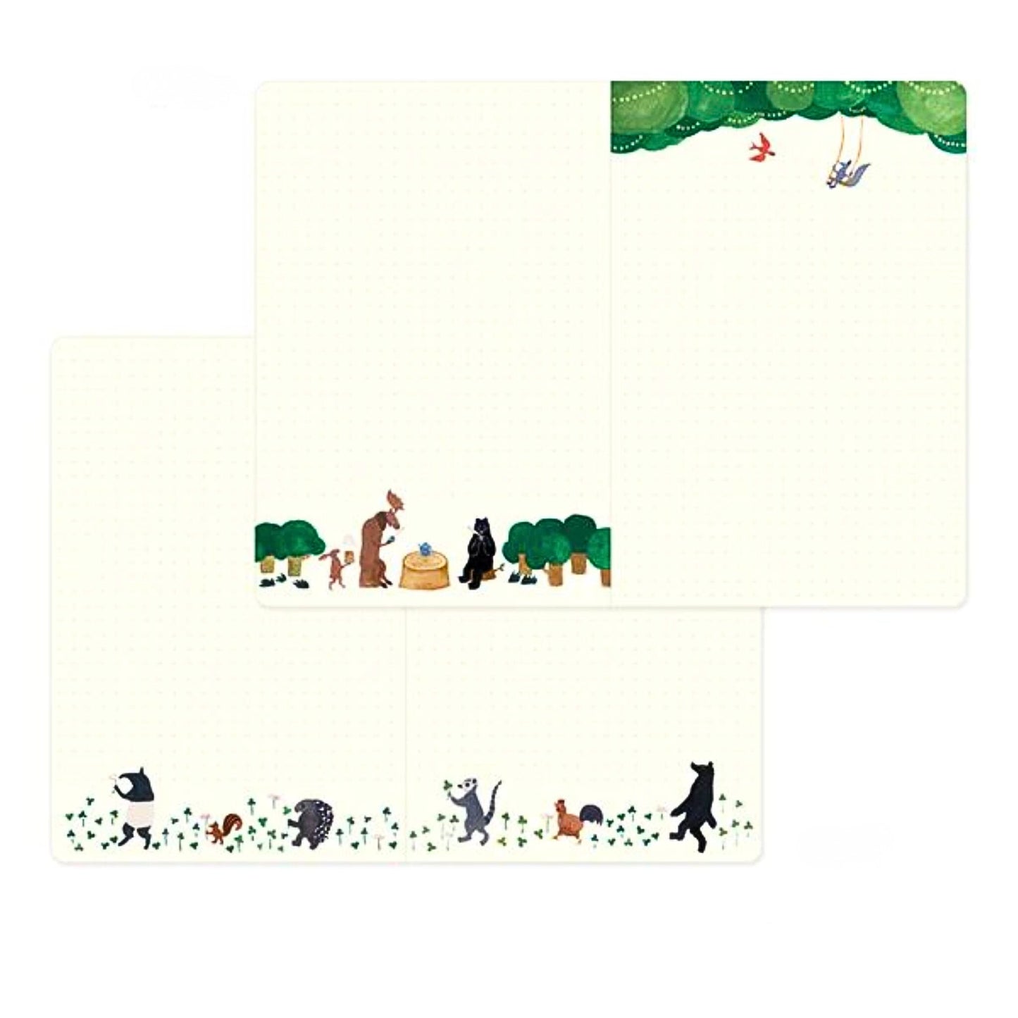 MIDORI - Yuru Log B6 Notebook: Forest Animals