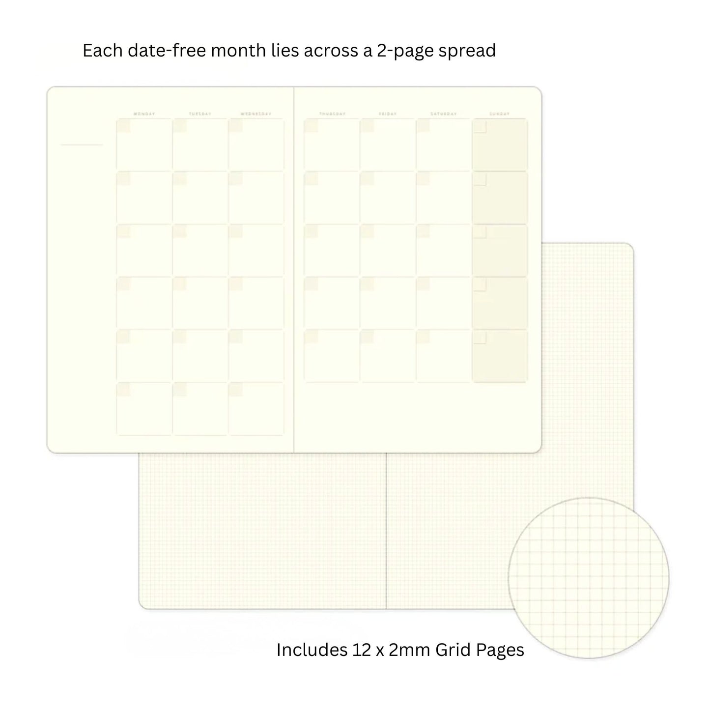 MIDORI - Yuru Log Date-Free Diary B6 18 Months