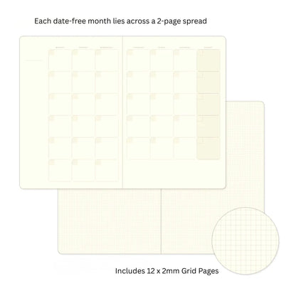 MIDORI - Yuru Log Date-Free Diary B6 18 Months