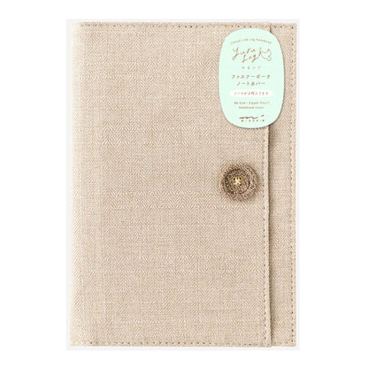 Yuru Log B6 Notebook Fabric Cover: Beige