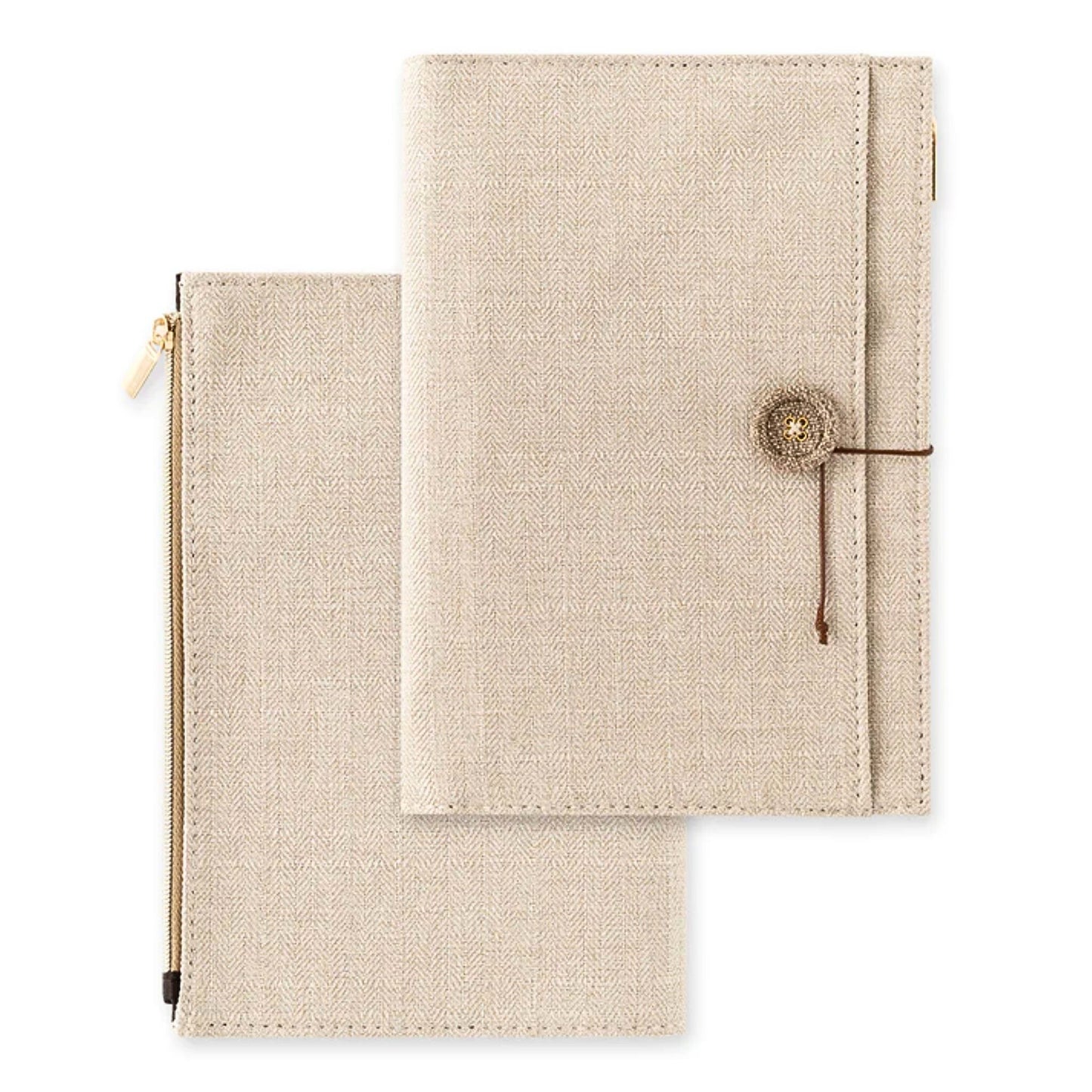 Yuru Log B6 Notebook Fabric Cover: Beige