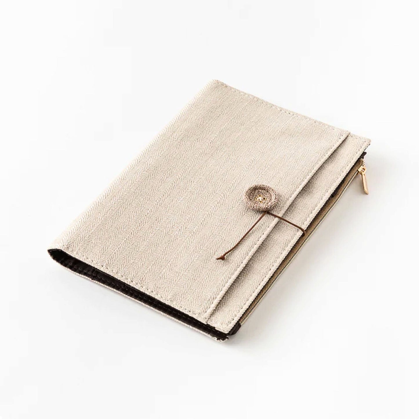 Yuru Log B6 Notebook Fabric Cover: Beige
