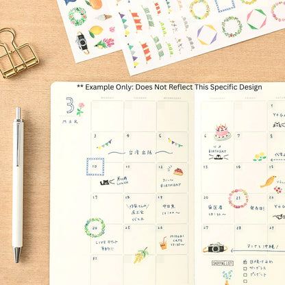 MIDORI - Removable Yuru Log Stickers (1 Sheet): Feelings