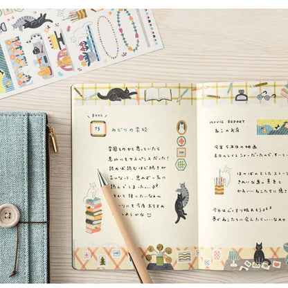 MIDORI - Removable Yuru Log Stickers (2 Sheets): Cats