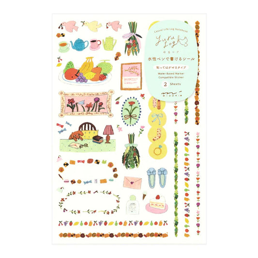 MIDORI - Removable Yuru Log Stickers (2 Sheets): My Life