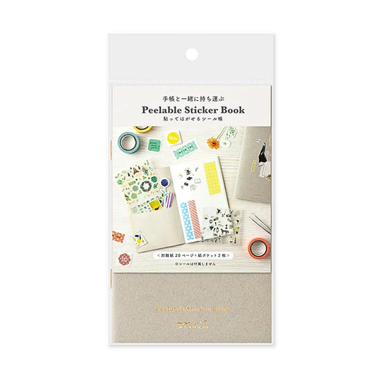 MIDORI - Peelable Sticker Book - Grey