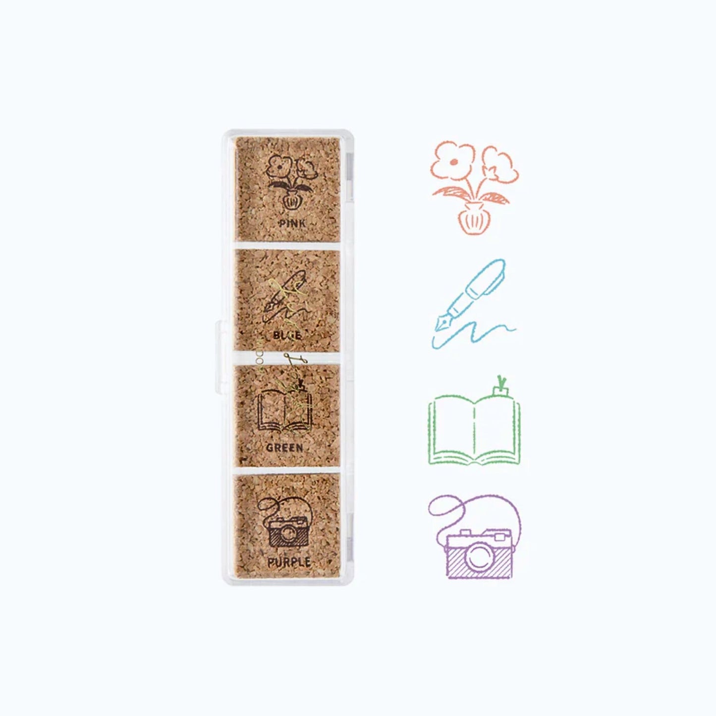 MIDORI - Yuru Log Pre-Inked Stamp: Daily Life