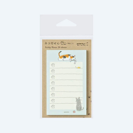 MIDORI - Sticky Notes: To-Do List Cat (Blue)