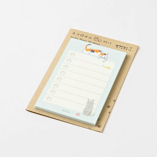 MIDORI - Sticky Notes: To-Do List Cat (Blue)