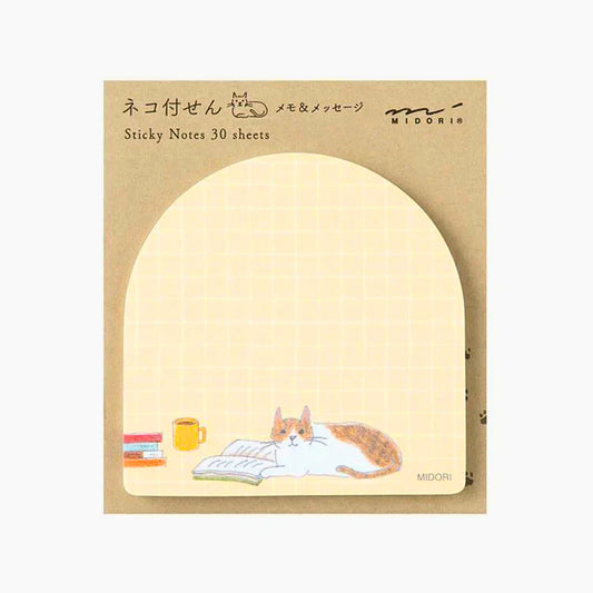 MIDORI - Sticky Notes: Book & Cat
